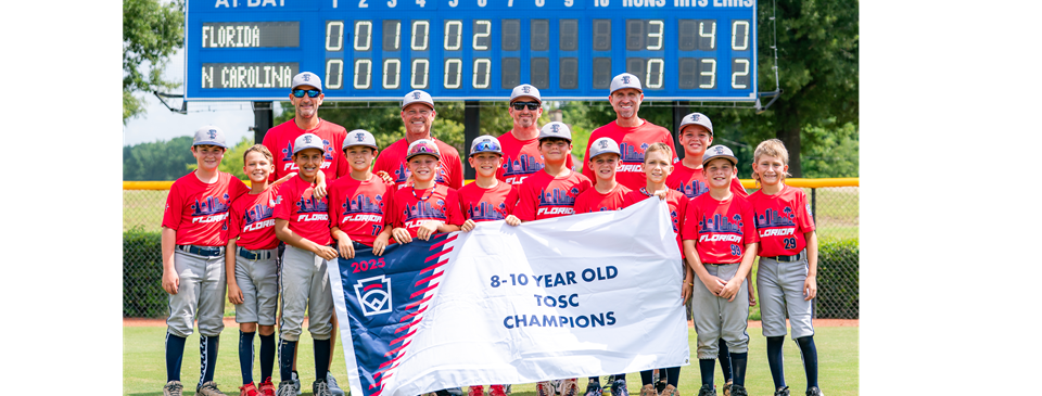 2025 10U DISTRICT 6, SECTION 7, STATE OF FLORIDA, and SOUTHEAST REGION CHAMPIONS